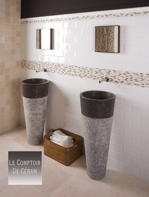carrelage métro noir blanc 10 x 20 cm Angers 49