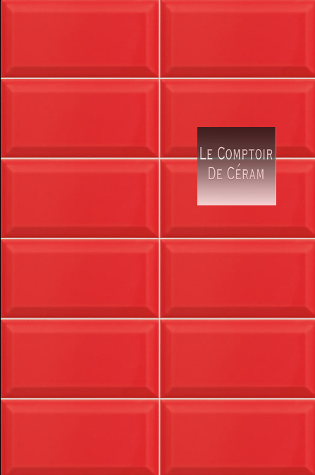 carreaux métro rouge brillant Brest 29