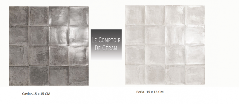 FAIENCE MURALE 15 X 15 CM PAS CHER NOIRE LILLI 59