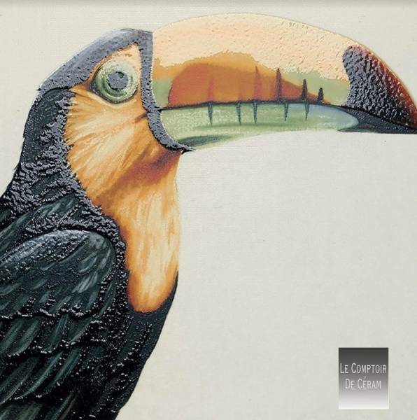 FAIENCE TOUCAN 20 X 20 CM LYON 69