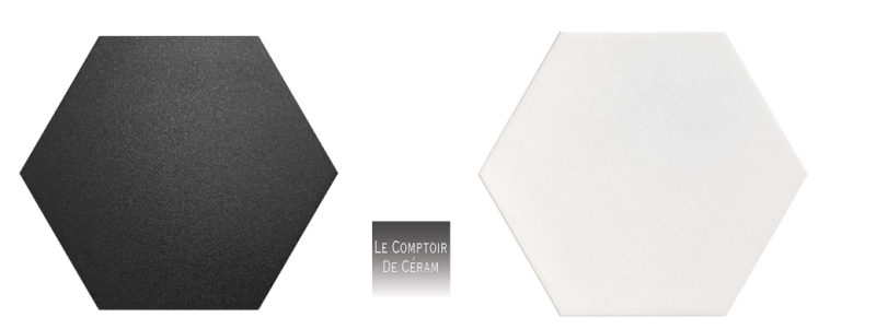 carrelage hexagonal noir  cracked Pepper effet marbre paris 75