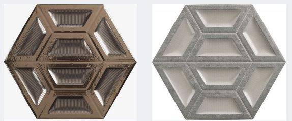 CARRELAGE MURAL HEXAGONAL 3D ORIGINAL NIMES 30