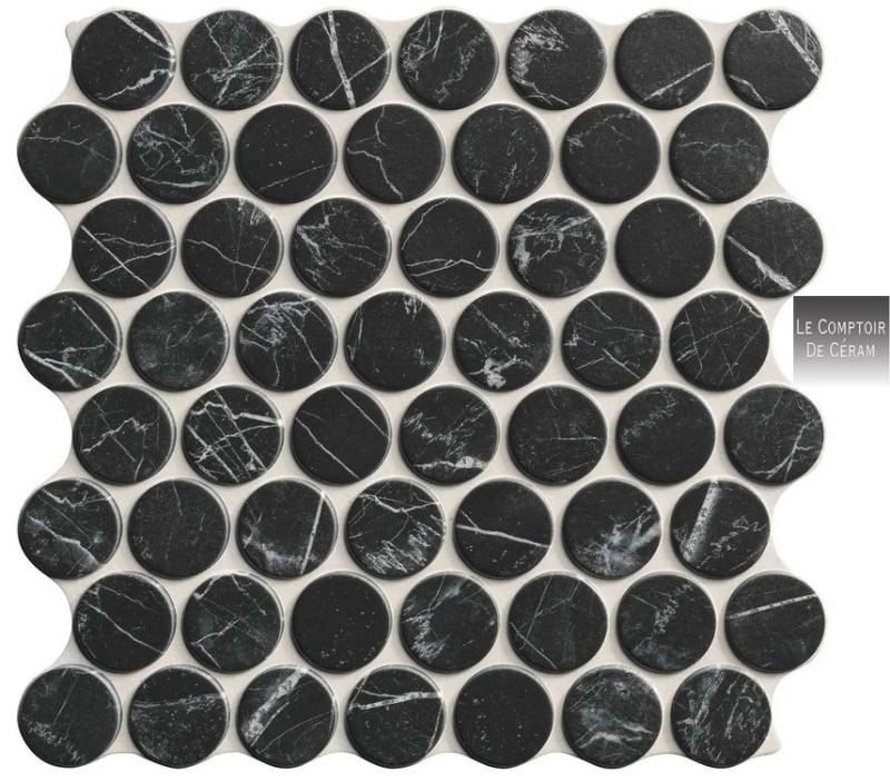mosaique marbre noir montpellier 34