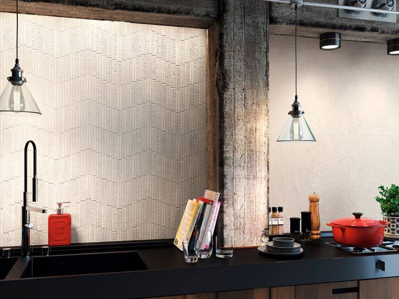 CARRELAGE MURAL 3D ARGENT EFFET PIERRE NIMES 30