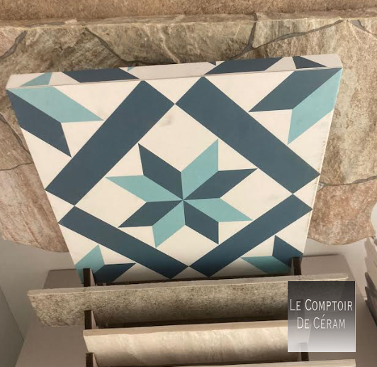 margelle à motifs carreaux de ciment 33 x 33 cm Marseille 13