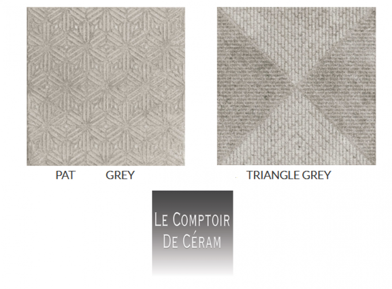 DALLE IMITATION BETON A MOTIFS GEOMETRIQUE POUR TERRASSE ET PATIO CONTEMPORAIN LYON 69