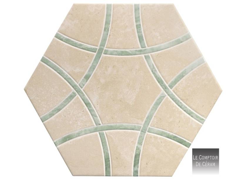 tomette terracotta motifs circulaires tendance 2025
