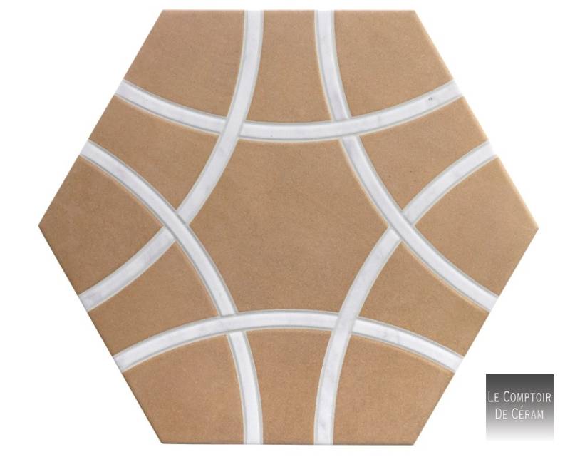 carrelage sol et mur terracotta rond géométrique Toulon 83 