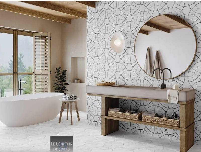 carrelage motif circulaire Montpellier 34