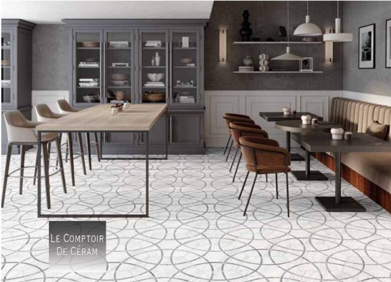 carrelage motif grand cercle Grenoble 38