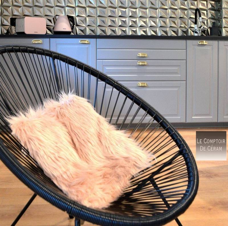 credence cuisine carrelage doré 3d lille 59