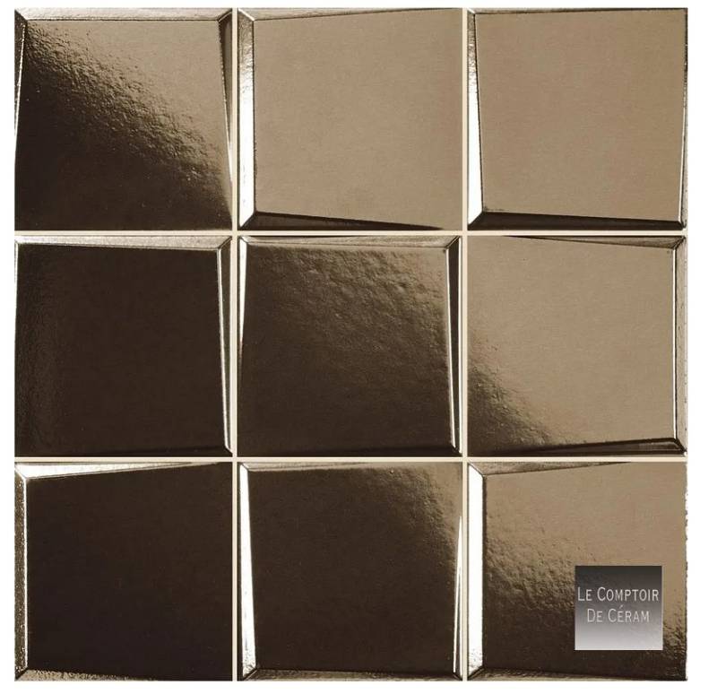 carrelage petit format 10 x 10 cm doré pour credence cuisine avignon 84