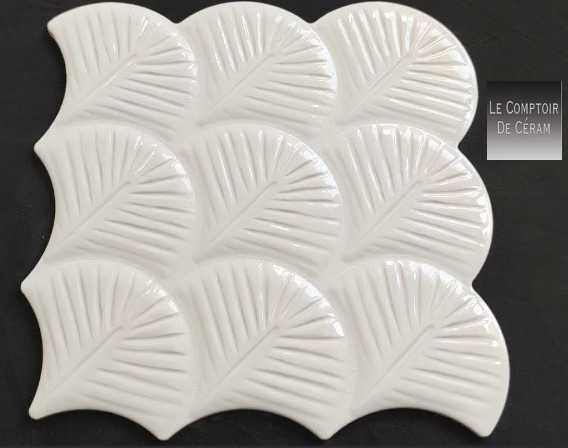 faïence forme coquillage blanc design Nantes 44 