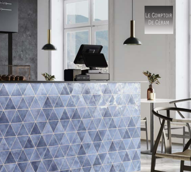 calepinage carrelage triangle bleu Toulon 83