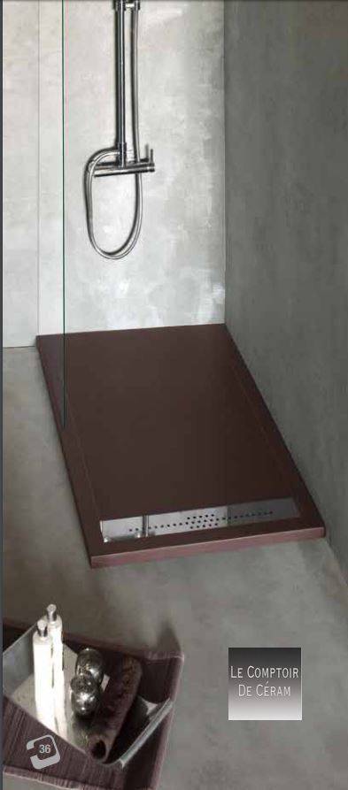 receveur douche caniveau extra plat 30 mm sur mesure resine polyurétane.bordeaux 33