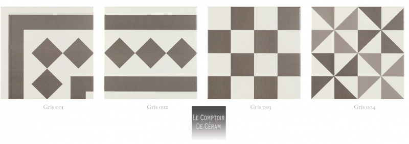 carrelage damier gris blanc 20 x 20 cm laval 53