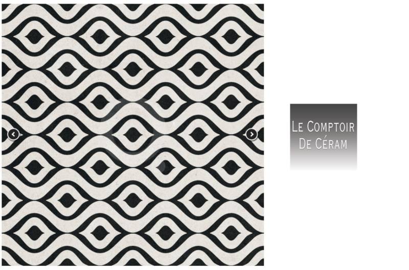 carrelage noir et blanc à motifs d antan Aix en Provence 13