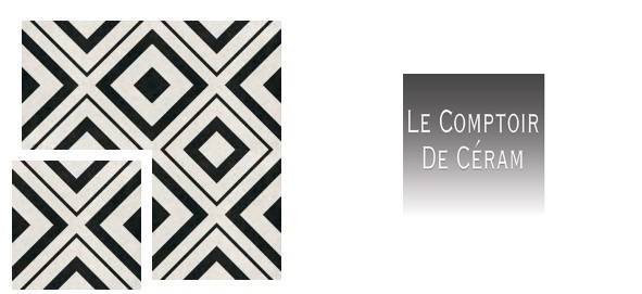 carrelage intérieur et extérieur pei4 noir et blanc motifs géométriques paris 75