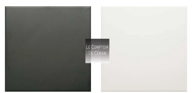 carrelage 20 x 20 cm uni noir ou blanc pour terrasse extérieure design Toulon 83