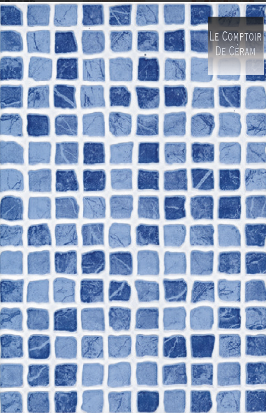 mosaïque 20 x 30 cm brillante bleu roi Strasbourg 67
