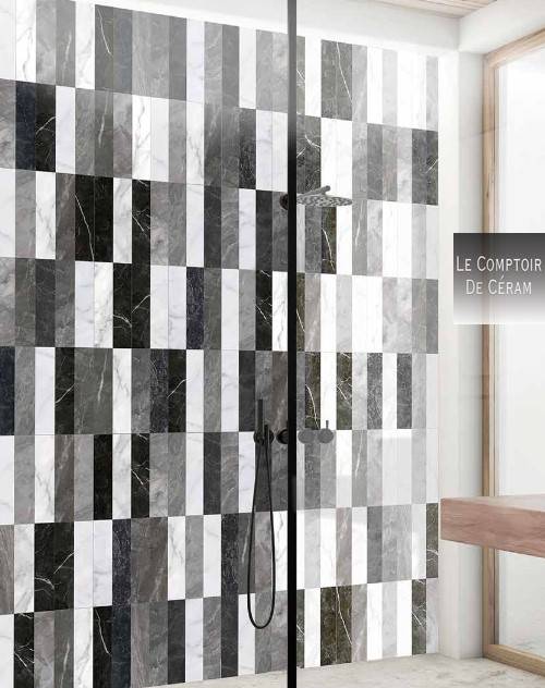 carrelage mural effet marbre 6 x 25 cm marseille 13