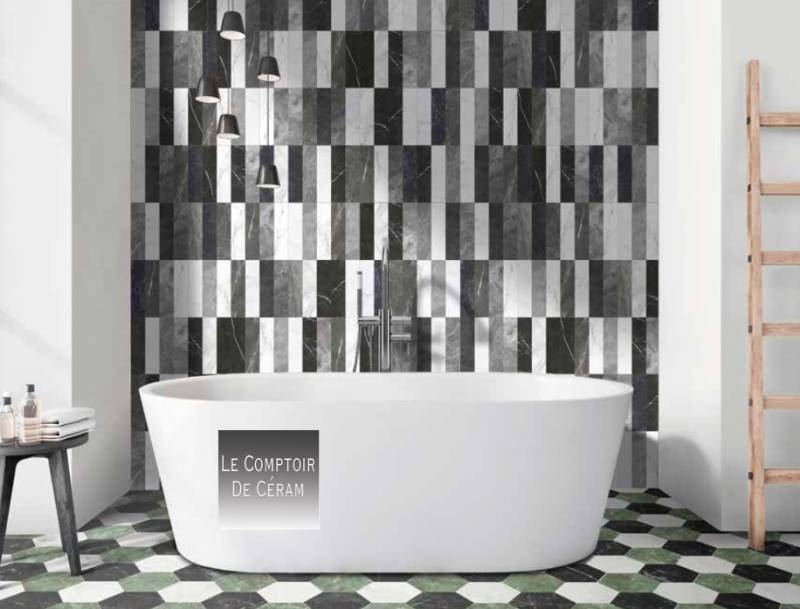 faience marbre blanc et noir design hauts de seine 92