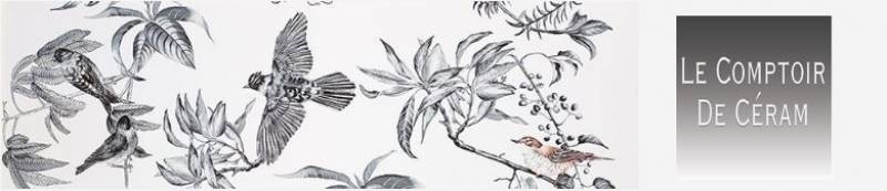 CARREZLAGE DESSINS OISEAUX GRNS FORMAT POUR TETE DE LIT ORIGINALE HAUTS DE SEINE 92